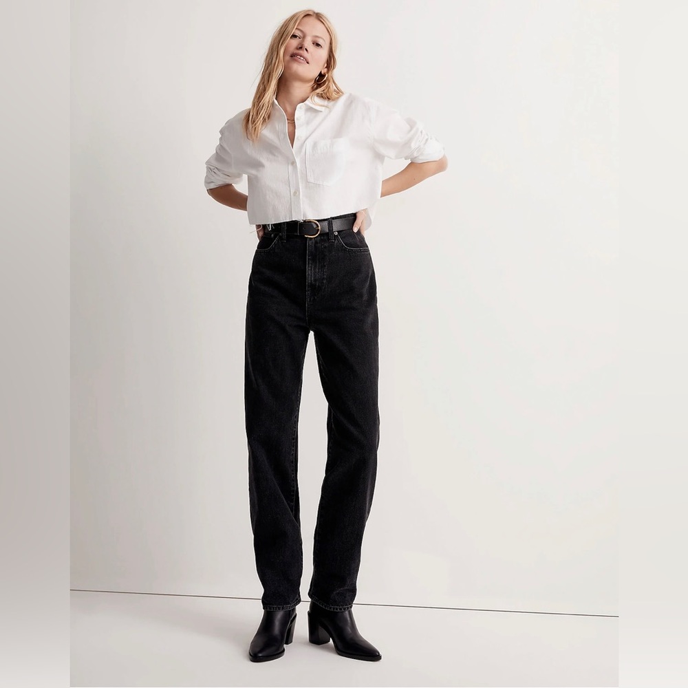 Baggy Straight Madewell Jeans in Rayburn Wash